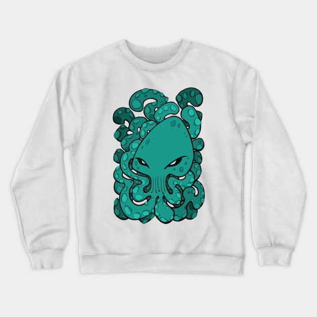 Octopus Squid Kraken Cthulhu Sea Creature - Arcadia Crewneck Sweatshirt by BigNoseArt